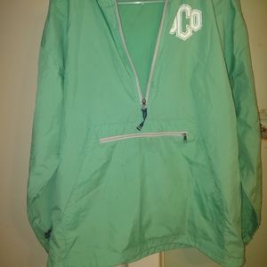 Woman's Charles River Apperel Windbreaker With Hood 1/2‎ Zip  UCO Size Small